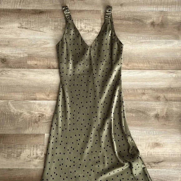 green polka dot slip dress La Femme 32283 - Long Tulle A Line Dress main image 1